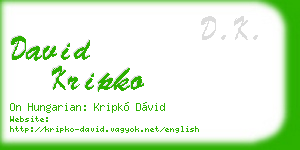 david kripko business card